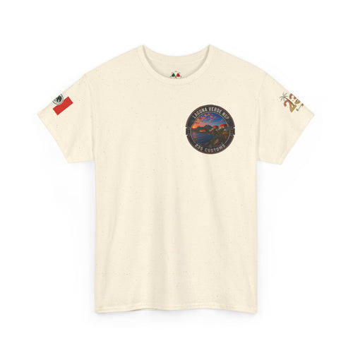 Laguna Verde coastal sunset tee | Laguna Verde NGP 235 Customs
