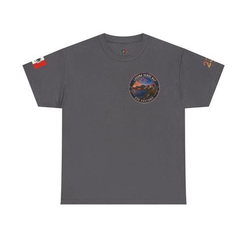Laguna Verde coastal sunset tee | Laguna Verde NGP 235 Customs